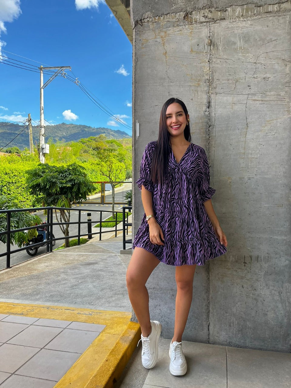 Vestido Sofia estándar estampado