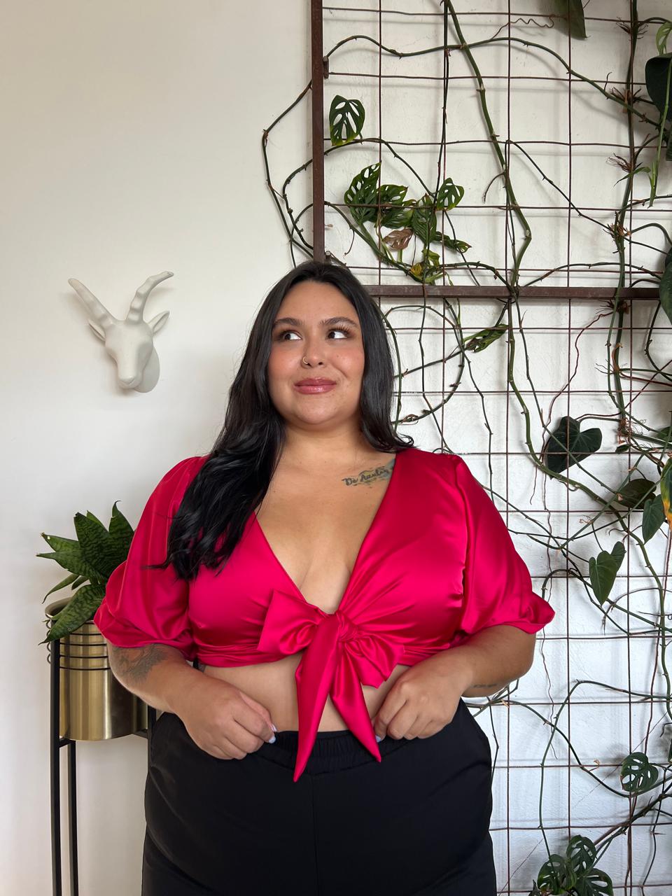 Blusa Macadamia corta